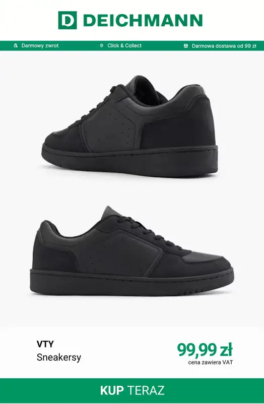 Deichmann - gazetka promocyjna Modne sneakersy męskie od środy 30.09  - strona 13