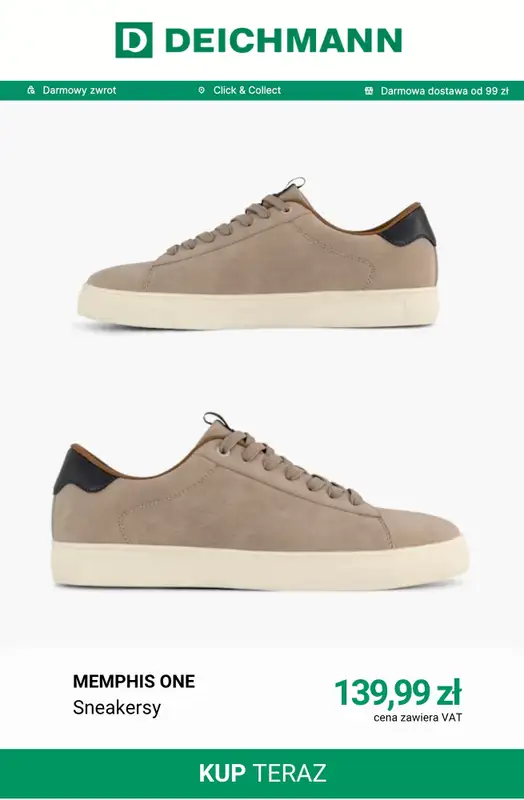 Deichmann - gazetka promocyjna Modne sneakersy męskie od środy 30.09  - strona 5