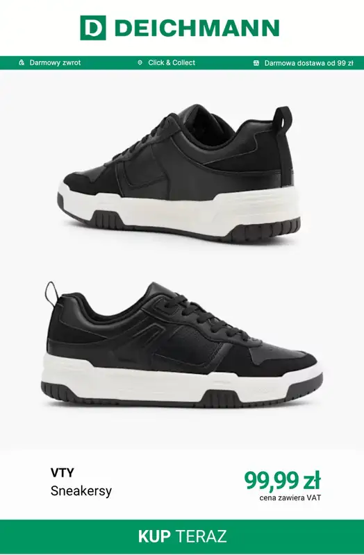 Deichmann - gazetka promocyjna Modne sneakersy męskie od środy 30.09  - strona 9