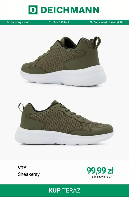 Deichmann - gazetka promocyjna Modne sneakersy męskie od środy 30.09  - strona 11