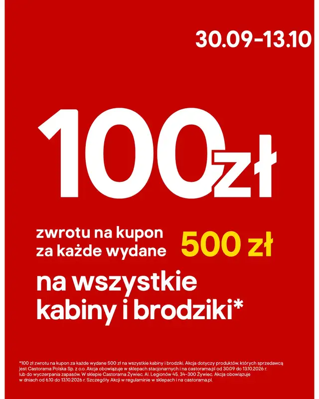 Castorama - gazetka promocyjna Salon, łazienka, kuchnia od środy 30.09 do wtorku 13.10 - strona 8
