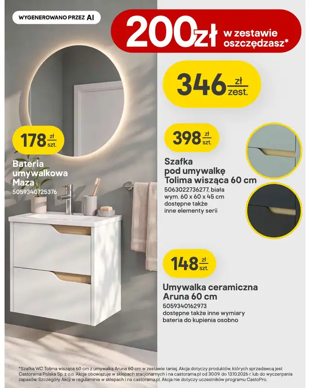 Castorama - gazetka promocyjna Salon, łazienka, kuchnia od środy 30.09 do wtorku 13.10 - strona 10