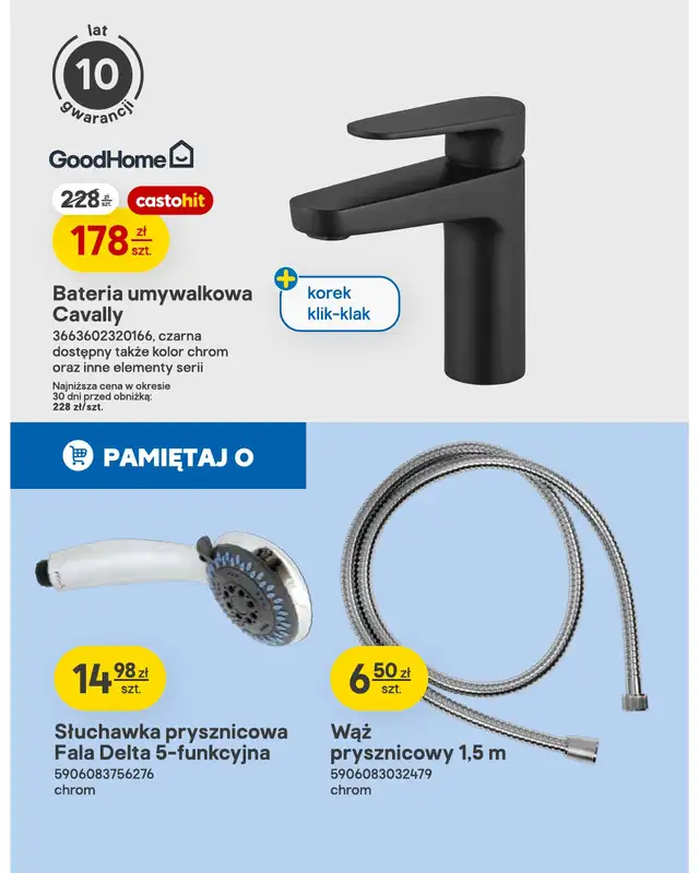 Castorama - gazetka promocyjna Salon, łazienka, kuchnia od środy 30.09 do wtorku 13.10 - strona 16