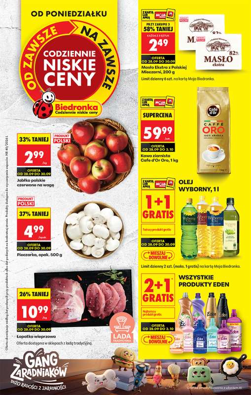 Biedronka - gazetka promocyjna Od poniedziałku, Z ladą tradycyjną od poniedziałku 28.09 do soboty 03.10