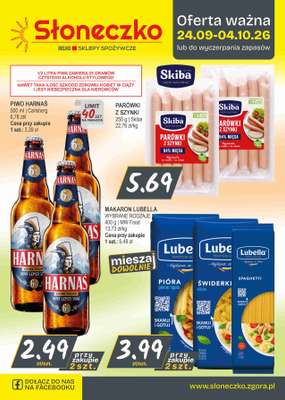 Słoneczko - gazetka promocyjna Gazetka od wtorku 29.09 do niedzieli 04.10