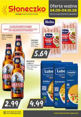 Słoneczko - gazetka promocyjna Gazetka od wtorku 29.09 do niedzieli 04.10