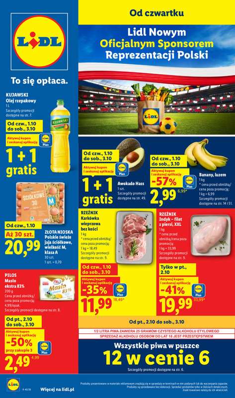 Lidl - gazetka promocyjna Oferta od czwartku od czwartku 01.10 do soboty 03.10