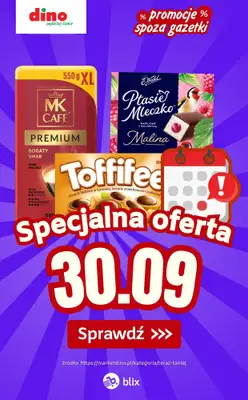 Dino - gazetka promocyjna Specjalna oferta na 30.09.2026 - promocje spoza gazetki od środy 30.09 do środy 30.09