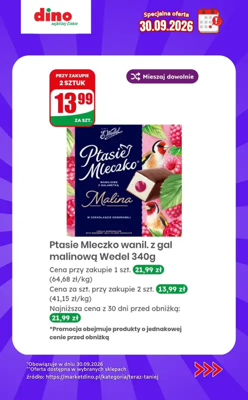 Dino - gazetka promocyjna Specjalna oferta na 30.09.2026 - promocje spoza gazetki od środy 30.09 do środy 30.09 - strona 4