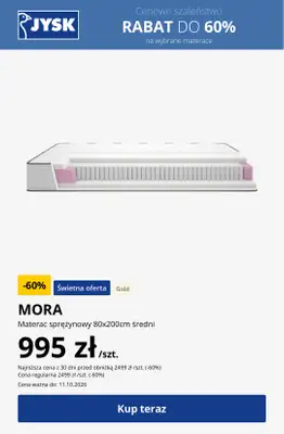 Jysk - gazetka promocyjna JYSK: Rabat do 60% na wybrane kategorie! od środy 30.09 do niedzieli 18.10 - strona 4