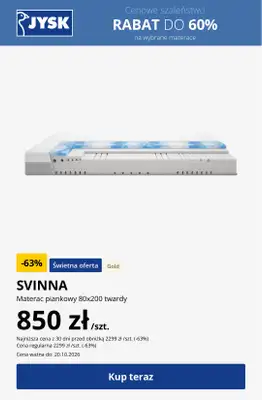 Jysk - gazetka promocyjna JYSK: Rabat do 60% na wybrane kategorie! od środy 30.09 do niedzieli 18.10 - strona 2