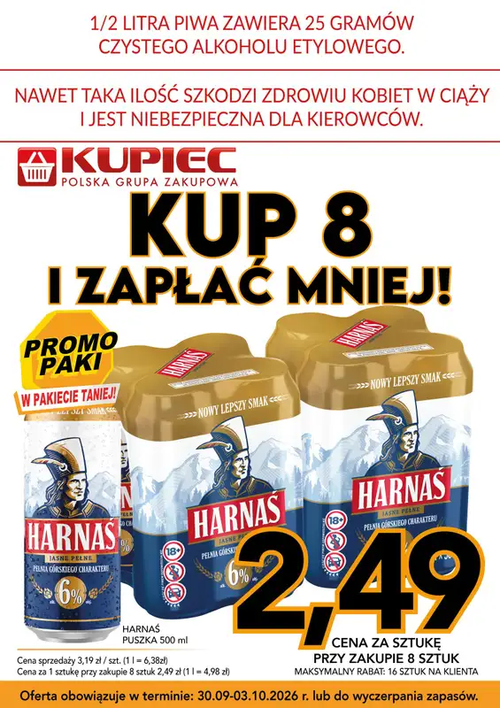 Kupiec - gazetka promocyjna Promopaki od środy 30.09 do soboty 03.10 - strona 2