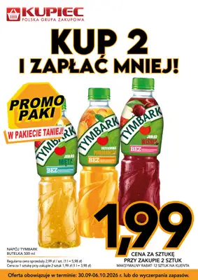 Kupiec - gazetka promocyjna Promopaki od środy 30.09 do wtorku 06.10