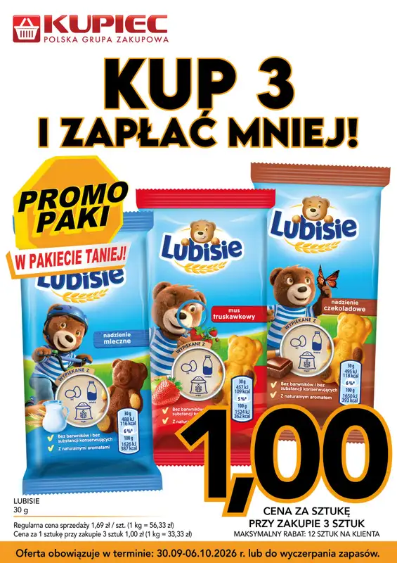 Kupiec - gazetka promocyjna Promopaki od środy 30.09 do wtorku 06.10 - strona 2