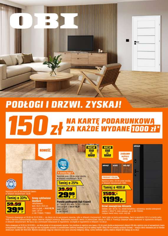 OBI - gazetka promocyjna Gazetka od środy 30.09 do wtorku 20.10