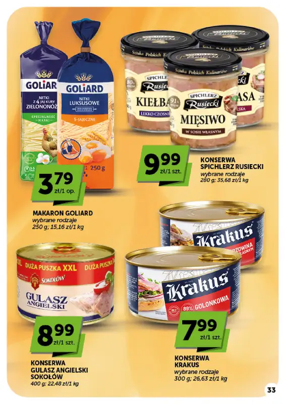 Euro Sklep - gazetka promocyjna Gazetka Supermarket od czwartku 01.10 do środy 07.10 - strona 33