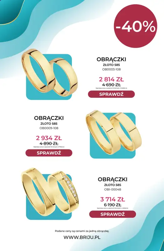 Briju - gazetka promocyjna Targi ślubne od czwartku 01.10 do soboty 03.10 - strona 10