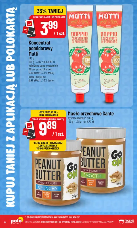 POLOmarket - gazetka promocyjna Kupuj taniej z aplikacją lub polokartą od środy 30.09 do wtorku 06.10 - strona 14