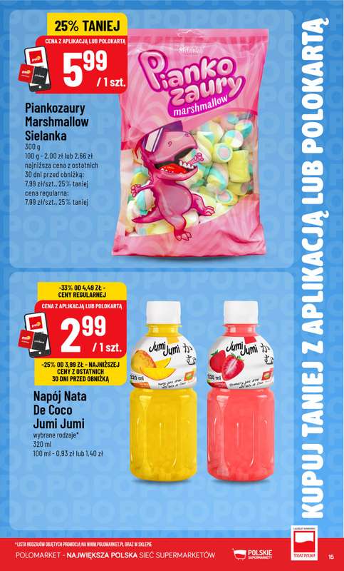 POLOmarket - gazetka promocyjna Kupuj taniej z aplikacją lub polokartą od środy 30.09 do wtorku 06.10 - strona 15