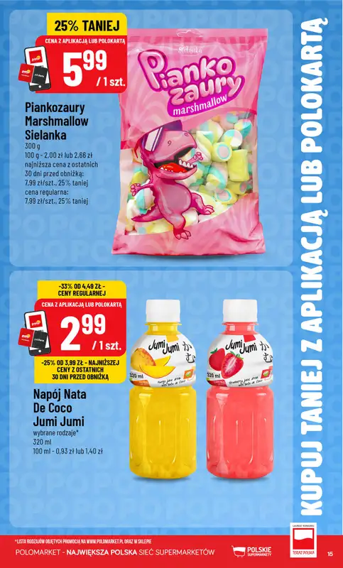 POLOmarket - gazetka promocyjna Kupuj taniej z aplikacją lub polokartą od środy 30.09 do wtorku 06.10 - strona 15
