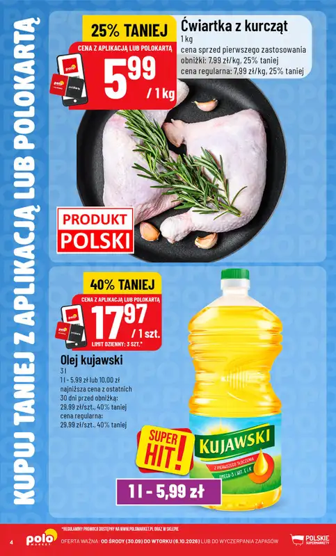 POLOmarket - gazetka promocyjna Kupuj taniej z aplikacją lub polokartą od środy 30.09 do wtorku 06.10 - strona 4