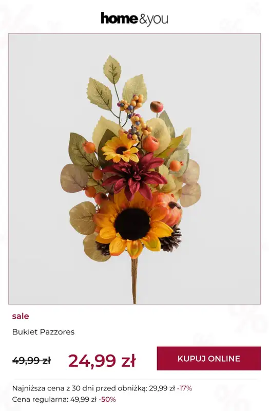 home&you - gazetka promocyjna SALE: dekoracje od środy 30.09  - strona 6
