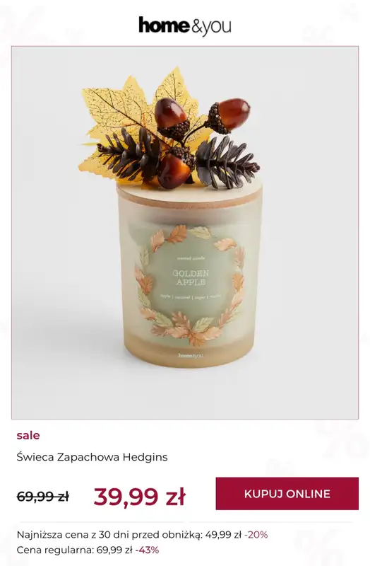 home&you - gazetka promocyjna SALE: dekoracje od środy 30.09  - strona 5