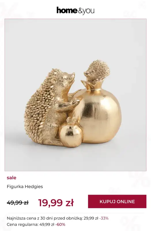home&you - gazetka promocyjna SALE: dekoracje od środy 30.09  - strona 4