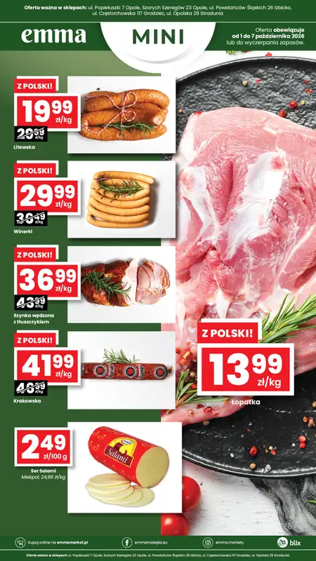emma MARKET - gazetka promocyjna Oferta spożywcza Emma Mini od czwartku 01.10 do środy 07.10 - strona 2
