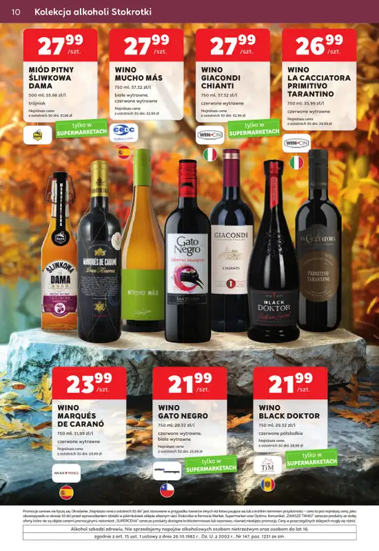 Stokrotka - gazetka promocyjna W dobrym smaku od czwartku 01.10 do środy 28.10 - strona 10