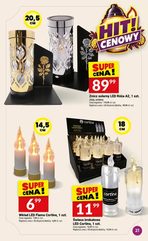 Twój Market - gazetka promocyjna Znicze od środy 30.09 do wtorku 06.10 - strona 21