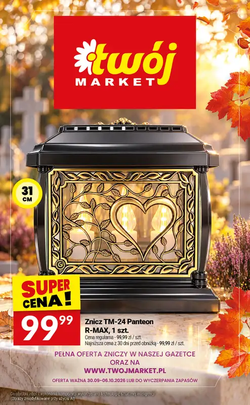 Twój Market - gazetka promocyjna Znicze od środy 30.09 do wtorku 06.10 - strona 23