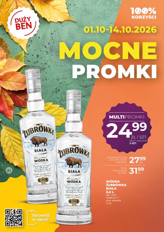 Duży Ben - gazetka promocyjna Gazetka alkoholowa od czwartku 01.10 do środy 14.10