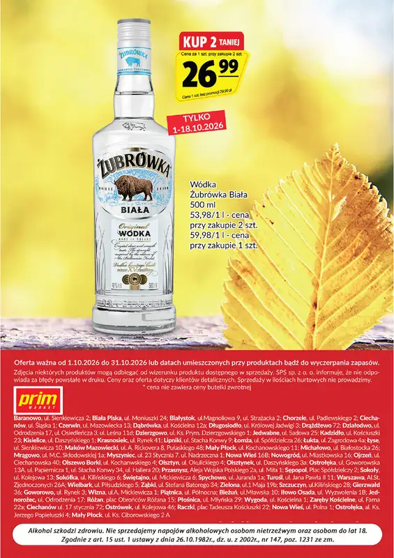 Prim Market - gazetka promocyjna Gazetka alkoholowa od czwartku 01.10 do soboty 31.10 - strona 12