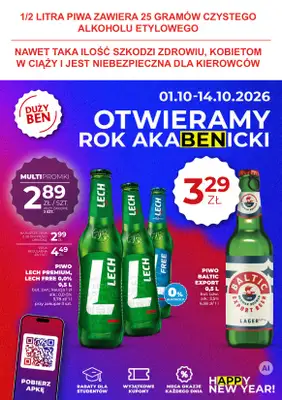 Duży Ben - gazetka promocyjna Gazetka piwna od czwartku 01.10 do środy 14.10