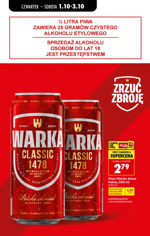 Biedronka - gazetka promocyjna Od czwartku od czwartku 01.10 do środy 07.10 - strona 62