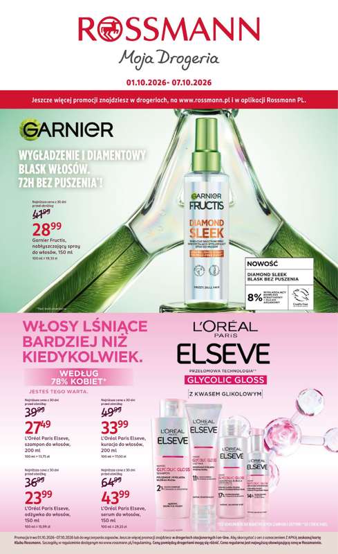 Rossmann - gazetka promocyjna Gazetka od czwartku 01.10 do środy 07.10