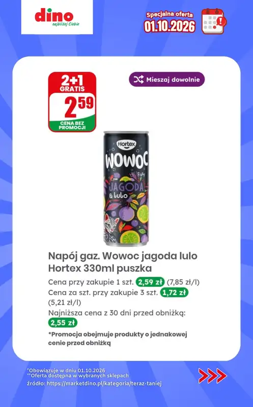 Dino - gazetka promocyjna Specjalna oferta na 01.10.2026 - promocje spoza gazetki od czwartku 01.10 do czwartku 01.10 - strona 8