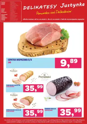 Delikatesy Justynka - gazetka promocyjna Gazetka od czwartku 01.10 do środy 07.10 - strona 3