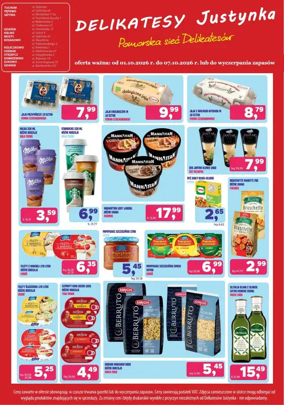 Delikatesy Justynka - gazetka promocyjna Gazetka od czwartku 01.10 do środy 07.10 - strona 2