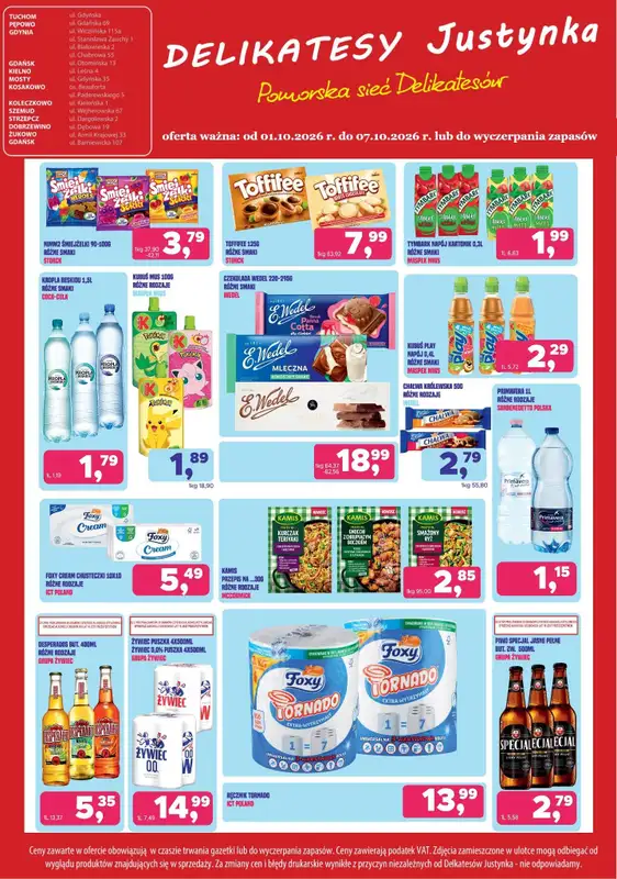 Delikatesy Justynka - gazetka promocyjna Gazetka od czwartku 01.10 do środy 07.10 - strona 5