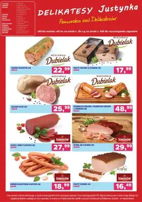 Delikatesy Justynka - gazetka promocyjna Gazetka od czwartku 01.10 do środy 14.10 - strona 2