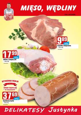 Delikatesy Justynka - gazetka promocyjna Plakaty promocyjne od czwartku 01.10 do niedzieli 04.10