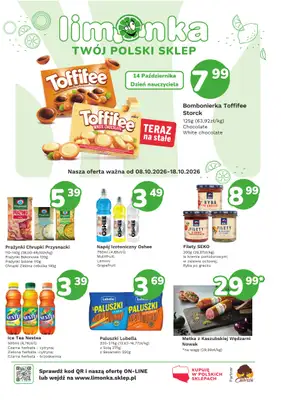 Limonka - gazetka promocyjna Gazetka od czwartku 08.10 do niedzieli 18.10