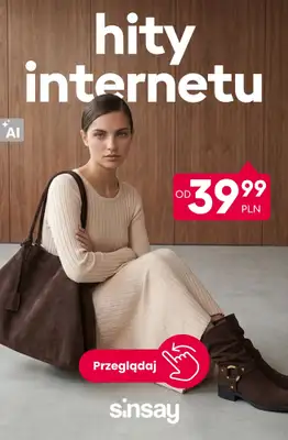 Sinsay - gazetka promocyjna HITY INTERNETU dla niej od czwartku 01.10 