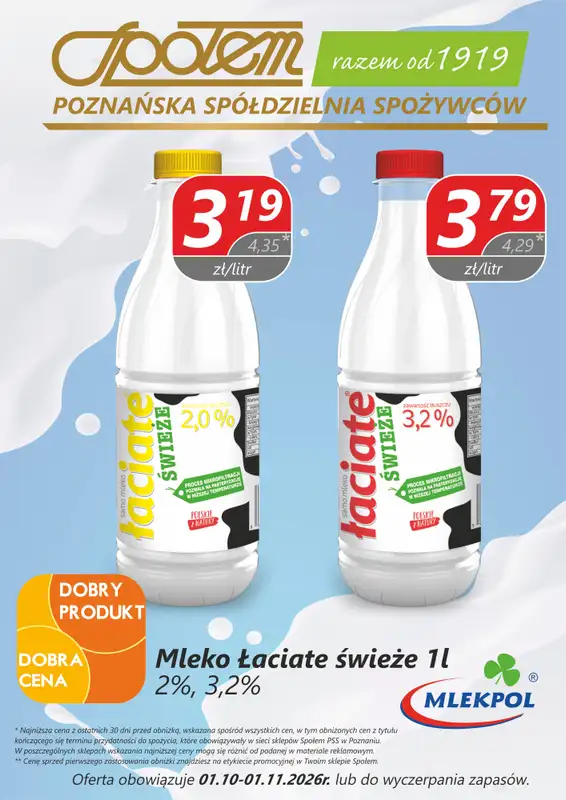 Społem - Blisko i Korzystnie - gazetka promocyjna Plakaty promocyjne PSS Poznań od czwartku 01.10 do niedzieli 01.11 - strona 2
