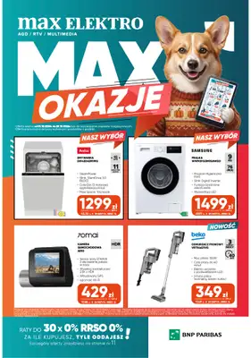Max Elektro - gazetka promocyjna Gazetka od czwartku 01.10 do środy 28.10