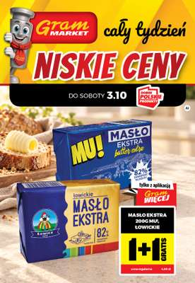 Gram Market - gazetka promocyjna Cały tydzień niskie ceny od piątku 02.10 do środy 07.10