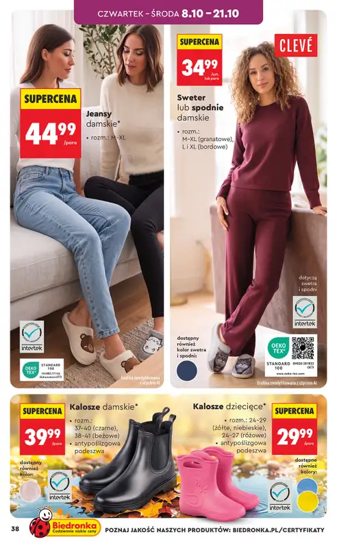 Biedronka - gazetka promocyjna Hity i inspiracje, od 03.10 od soboty 03.10 do środy 21.10 - strona 38