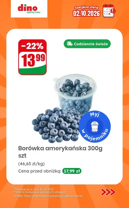 Dino - gazetka promocyjna Specjalna oferta na 02.10.2026 - promocje spoza gazetki od piątku 02.10 do piątku 02.10 - strona 10